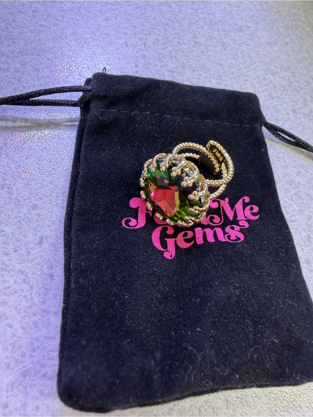Feed me gems Mini Gemini Volcano ring